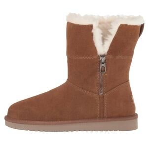 Koolaburra by UGG Aribel Short Boot women’s size 7 light chestnut brown tan EUC